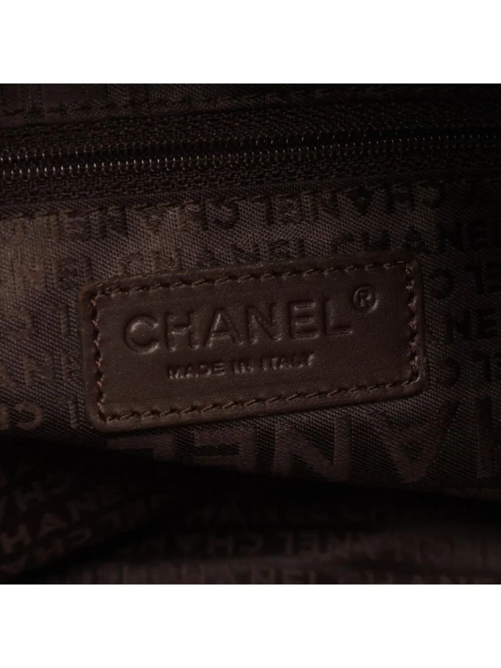 Chanel Shoulder Bag Choco Bar Dark Brown Caviar Leather
